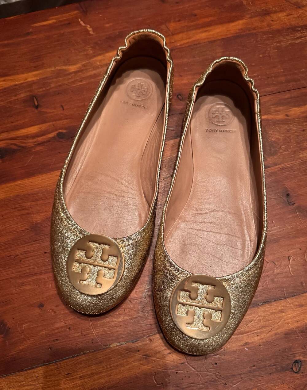 Golden Ballet Flats Quiet Luxury Old Money Balletcore Leather Slip-On Shoes Reva